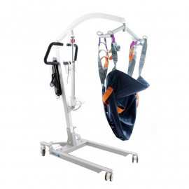 Grua eléctrica hasta 150kg con sistema de apertura de pedal + arnes incluido (ORT22220SP)