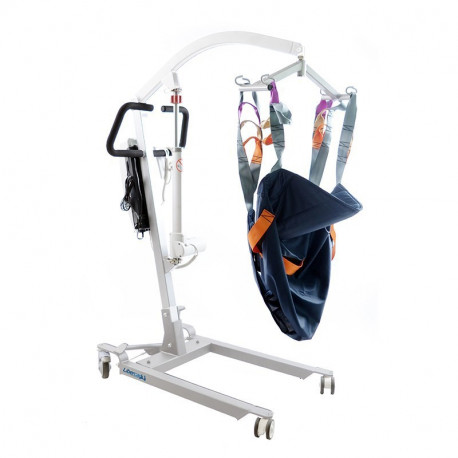 Grua eléctrica hasta 150kg con sistema de apertura de pedal + arnes incluido (ORT22220SP)